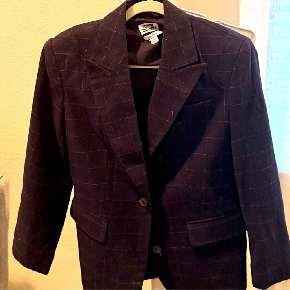 Future Collective Reese Blutstein Women's Long Sleeve Prep Check Blazer - - Picture 5 of 5